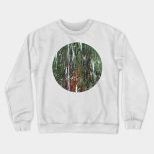 Moss and Lichen on a Fencepost (circle II/III) Crewneck Sweatshirt